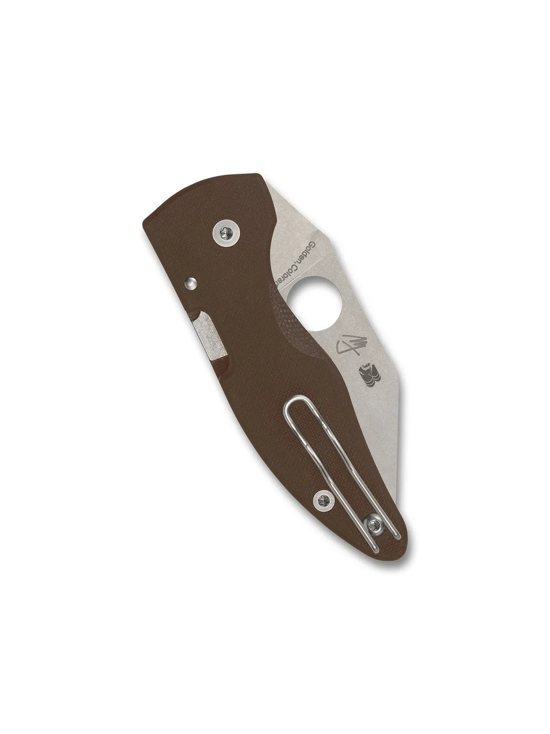 Spyderco MicroJimbo Sprint Run Taschenmesser 15V Braun