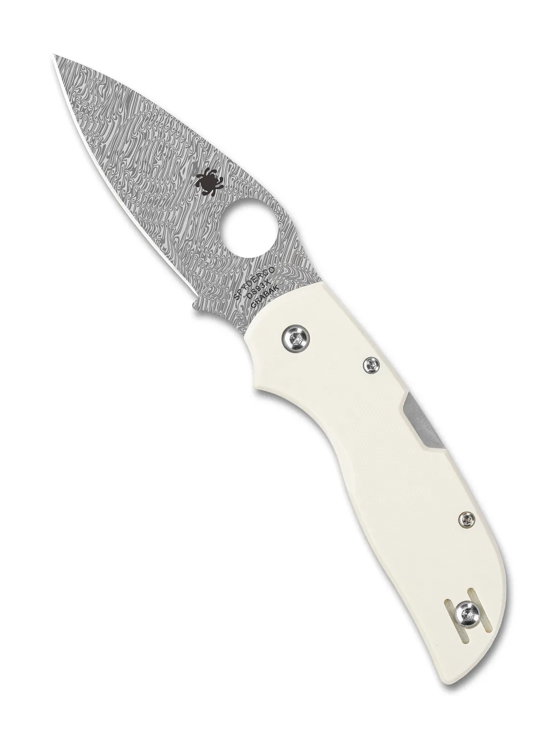 Spyderco Chaparral Ivory G-10 Taschenmesser Damasteel