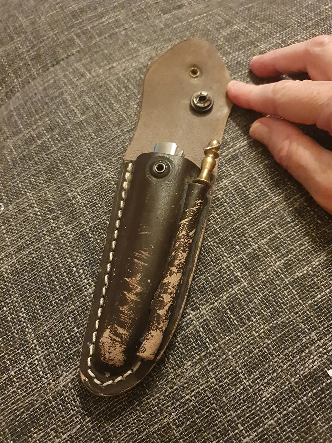 Herbertz Top Collection Laguiole Lederetui braun Wetzstahl