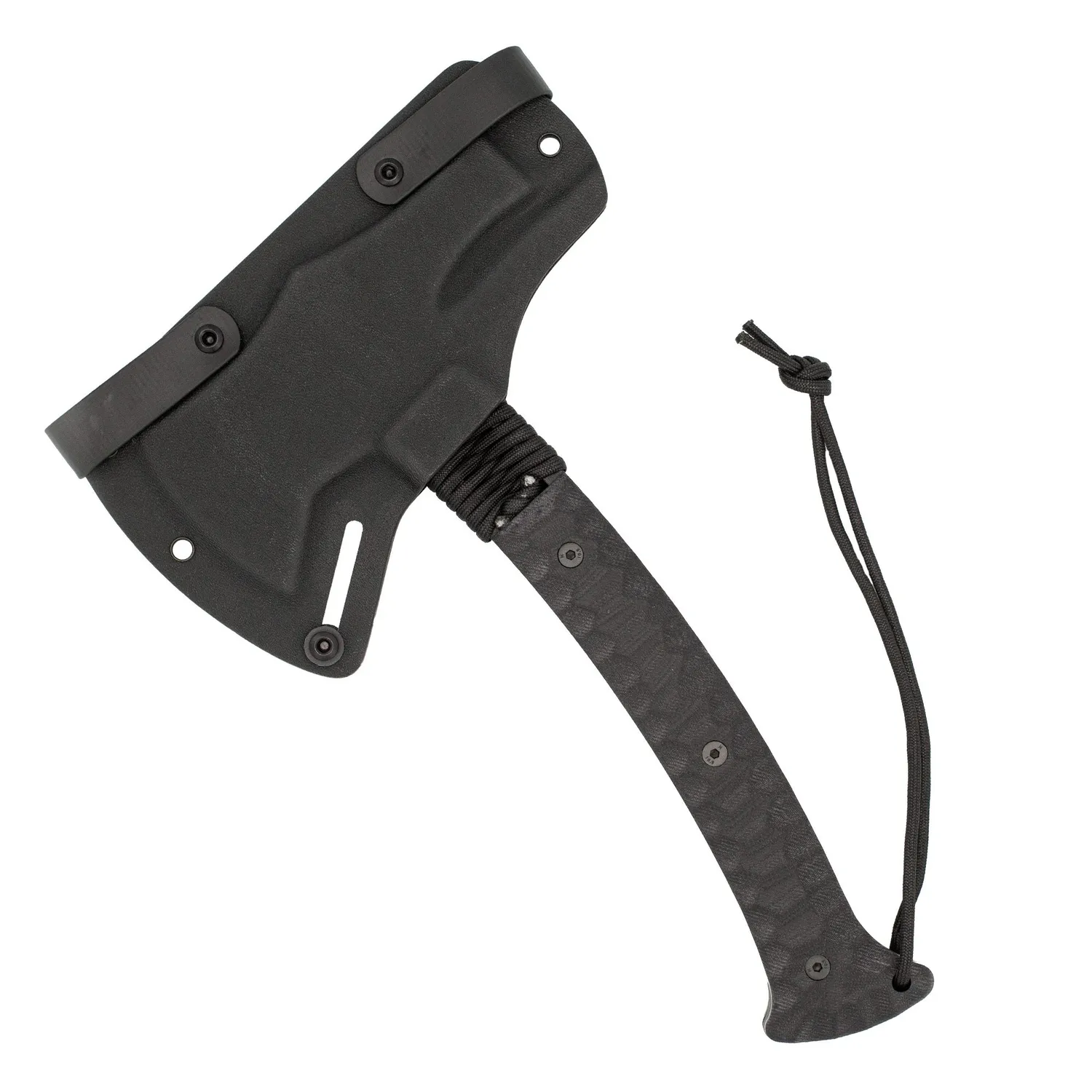 CobraTec Black Tomahawk Fixed Blade 75Cr1 mit Kydex-Scheide
