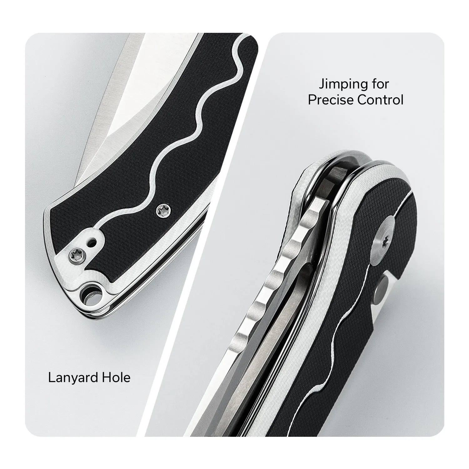 SENCUT Squiggy S24082A-1 Klappmesser G10 Button Lock