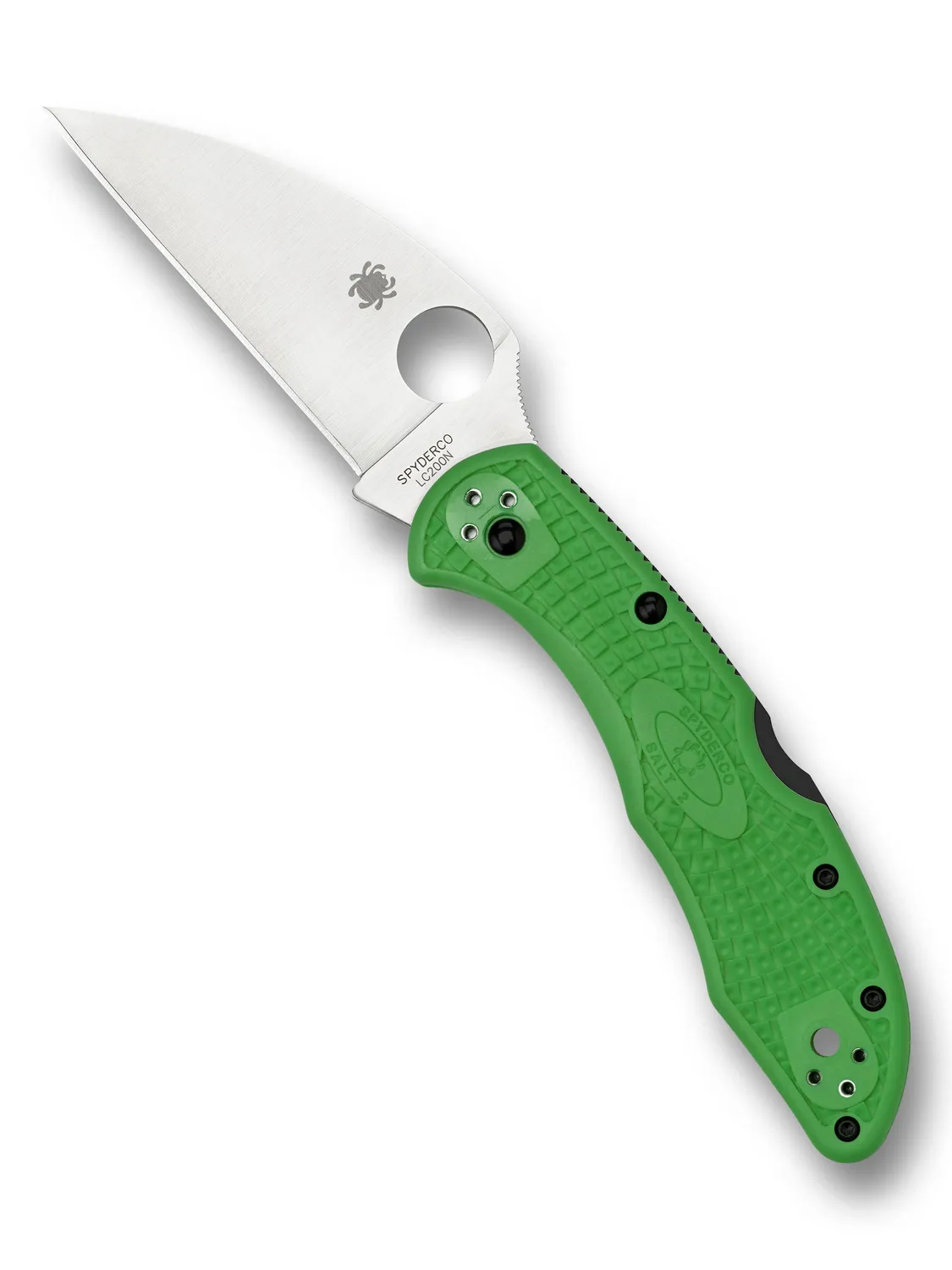 Spyderco Salt 2 Wharncliffe LC200N Taschenmesser grün glatt