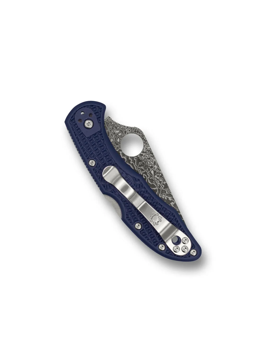 Spyderco Delica 4 Taschenmesser Damast Navy Blue
