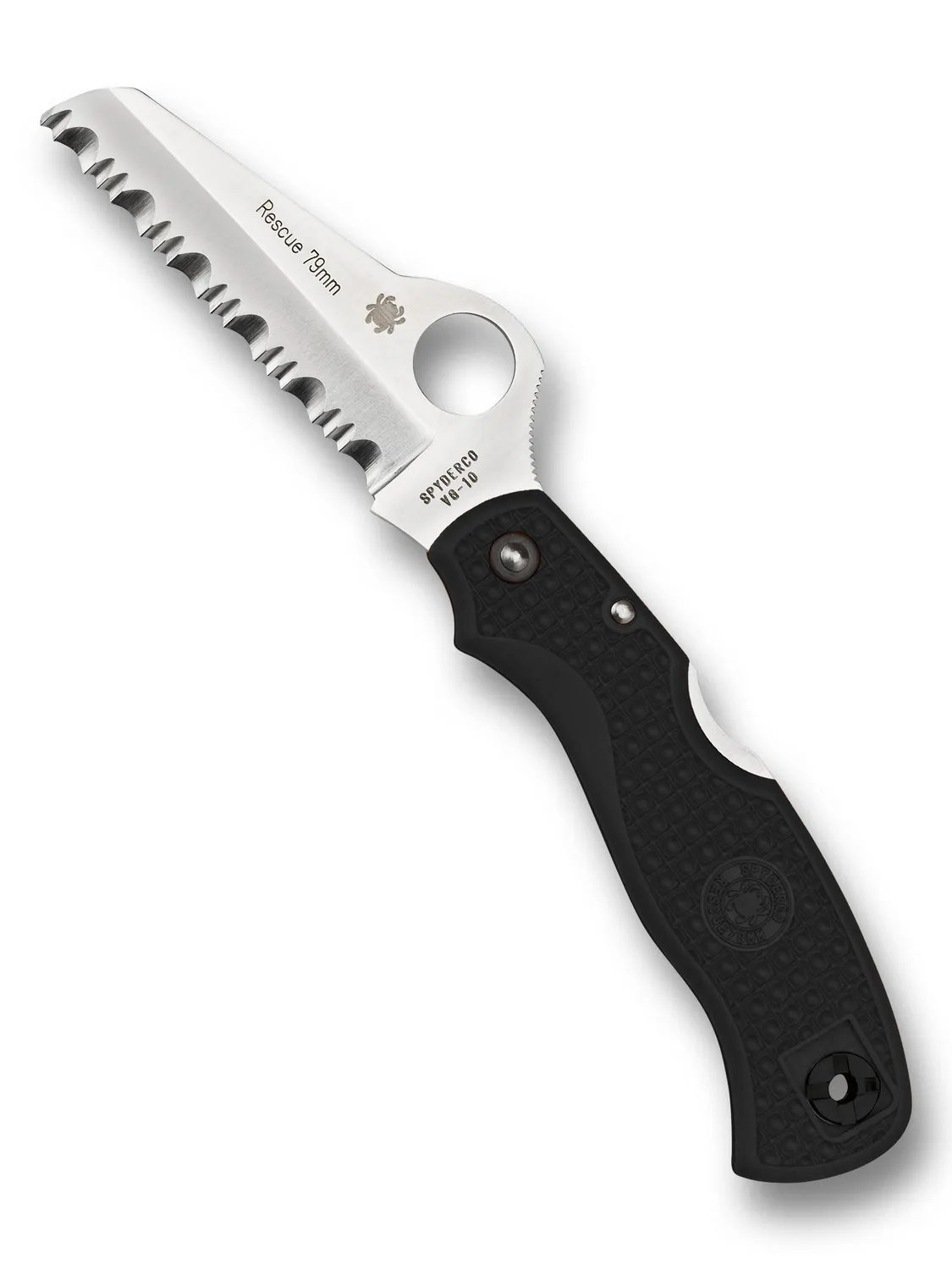 Spyderco Rescue 79mm Rettungsmesser orange VG-10