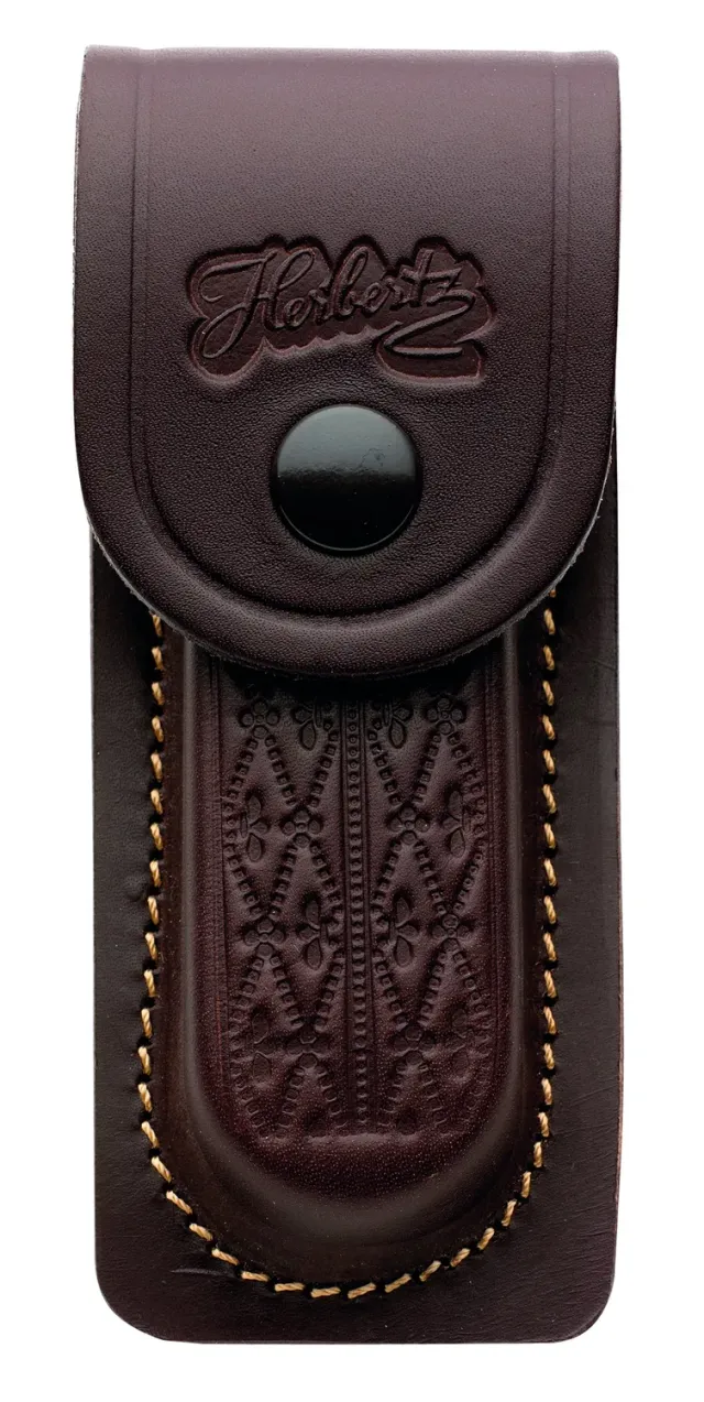 Herbertz Lederetui 2652130 braun geprägt für 13 cm Hefte