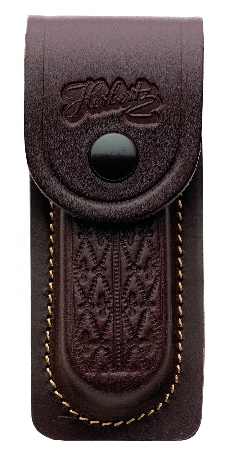 Herbertz Lederetui 2652130 braun geprägt für 13 cm Hefte