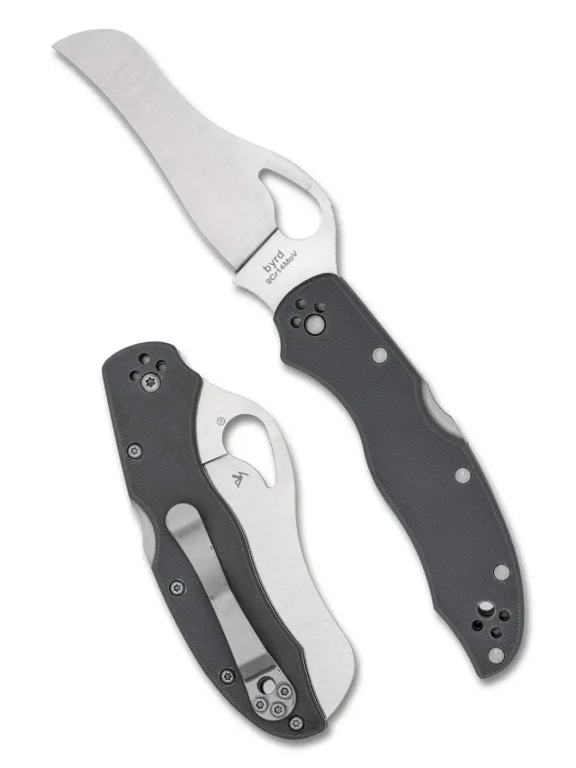 Byrd Gooney Klappmesser PlainEdge G-10 Grau