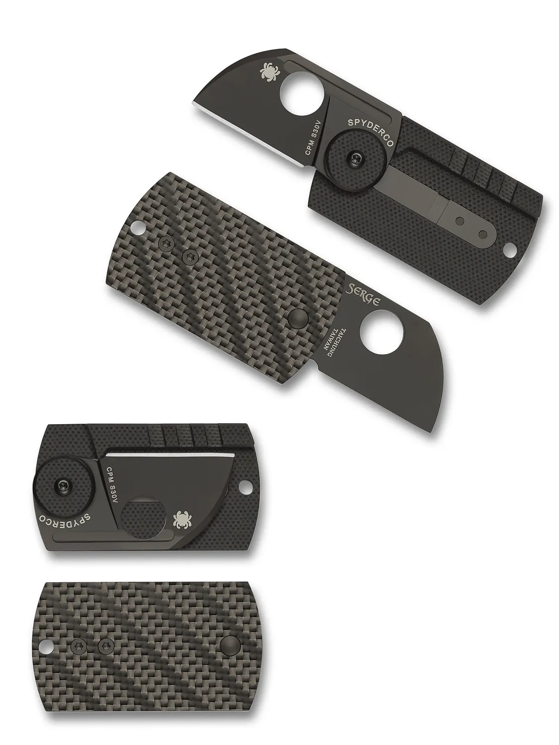 Spyderco Dog Tag Folder Taschenmesser Carbon CPM S30V