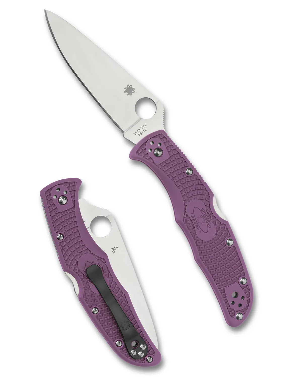 Spyderco Endura 4 Lightweight Taschenmesser Schwarz Flachschliff