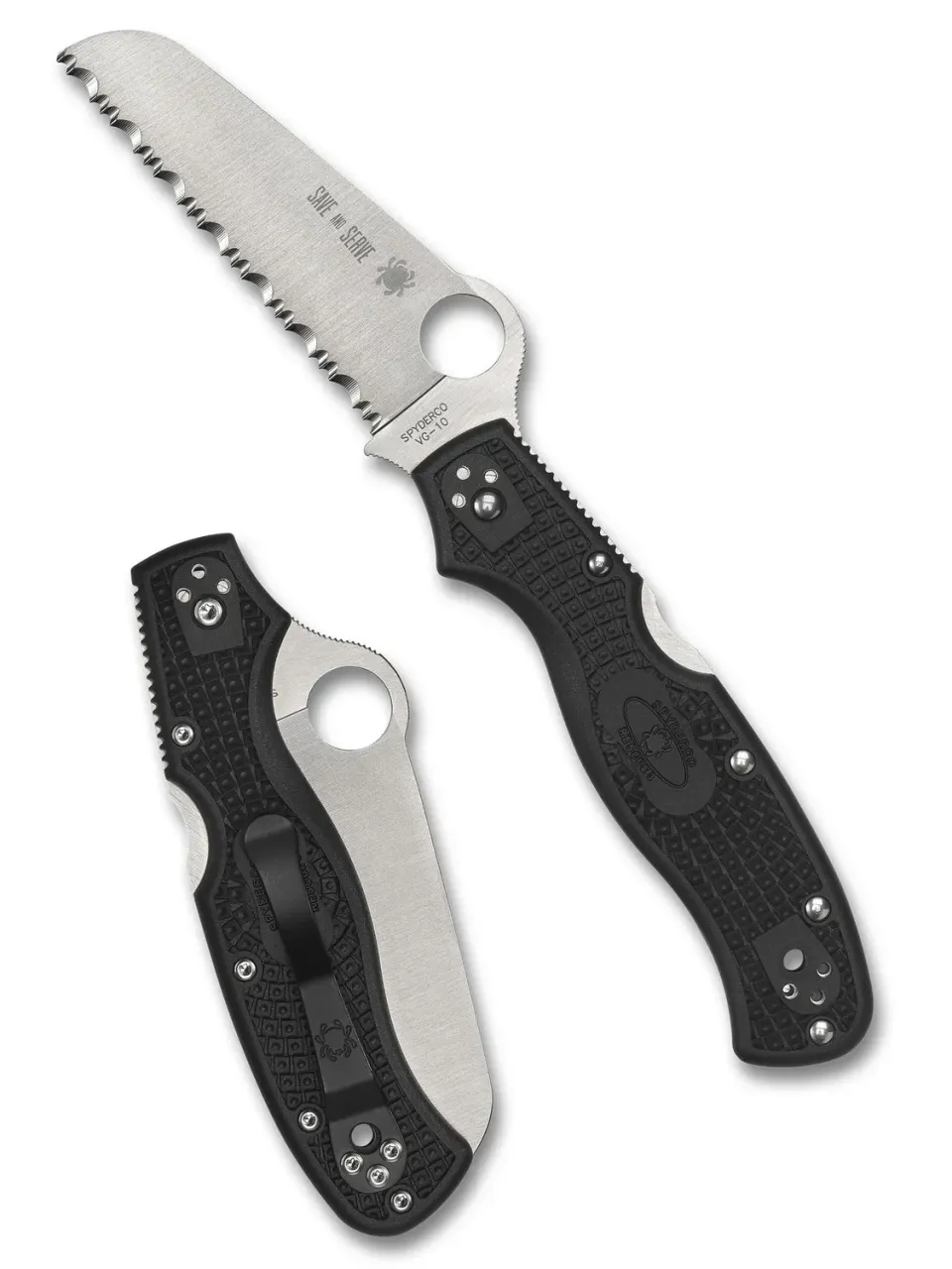Byrd Rescue 3 Thin Line Taschenmesser Blue Line Wellenschliff