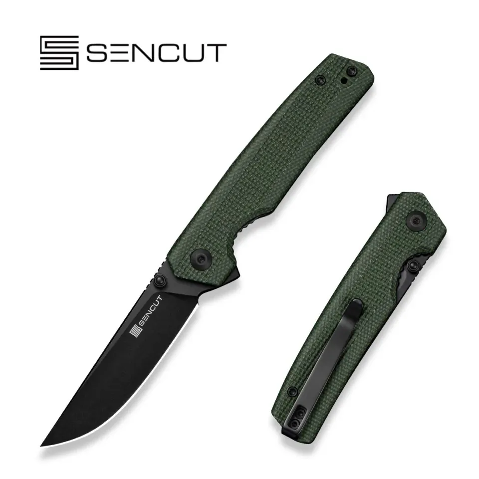 SENCUT Stria S25112-2 Klappmesser Micarta Grün D2