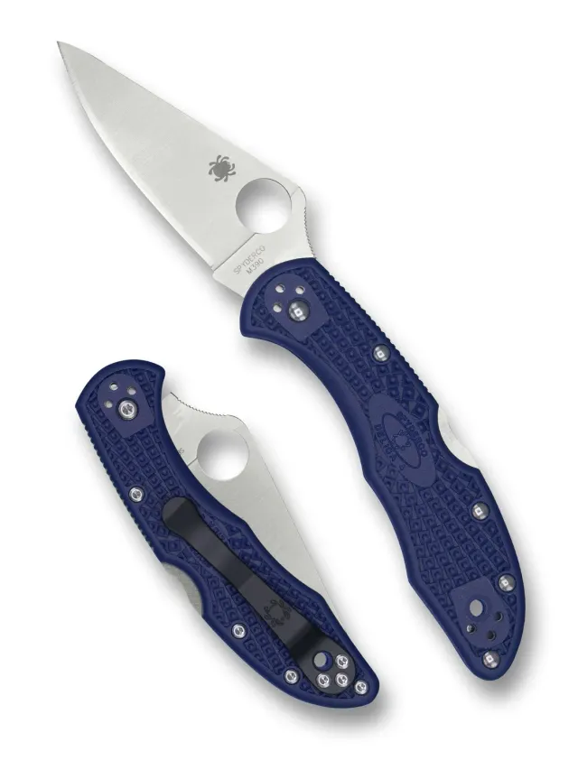 Spyderco Delica 4 Taschenmesser blau M390
