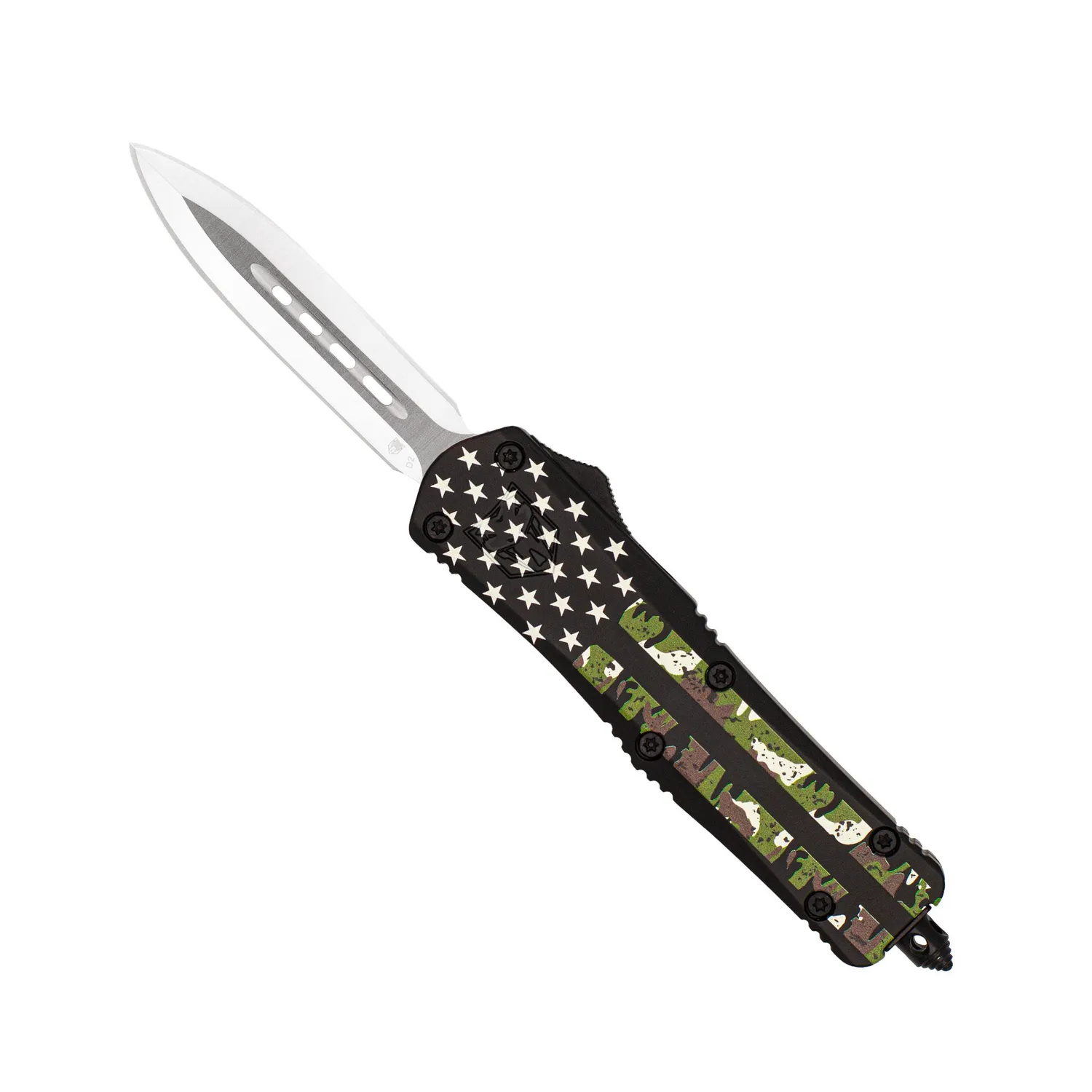 CobraTec FS-3 Medium OTF Messer American Camo Flag D2