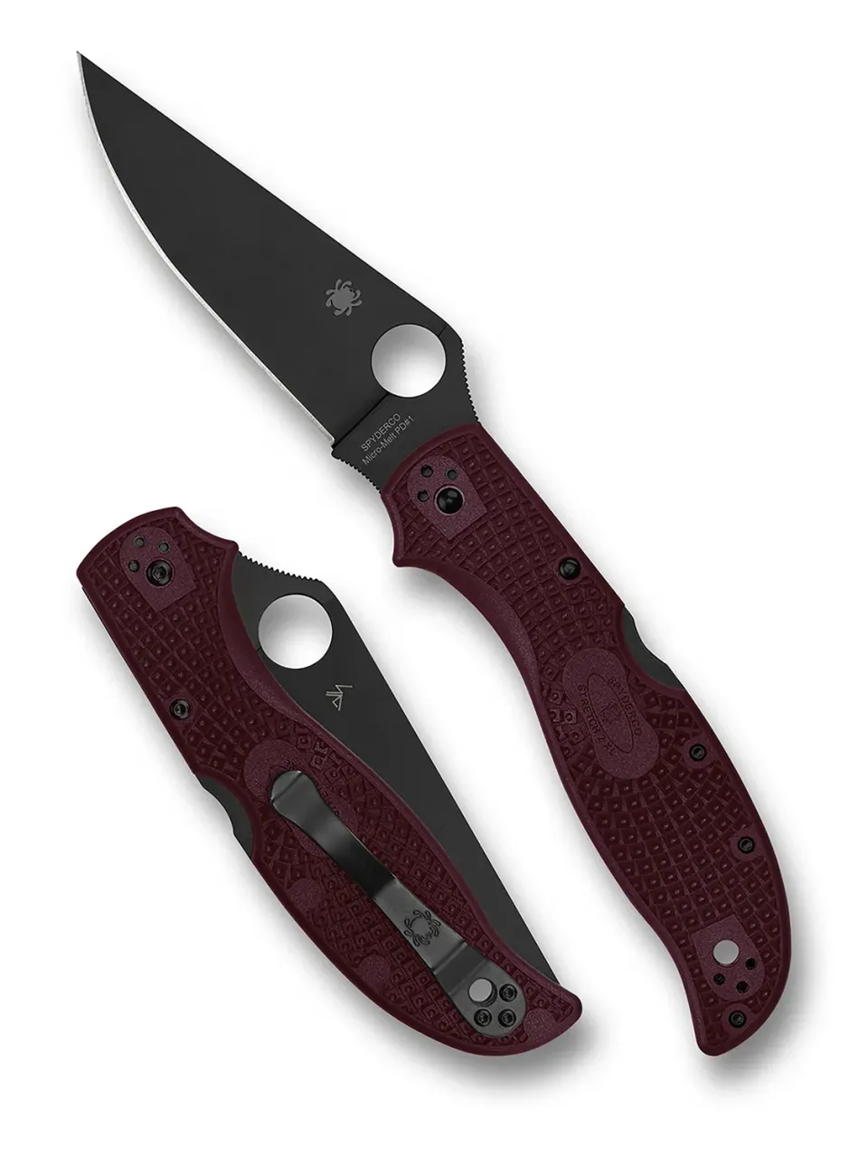 Spyderco Stretch 2 XL Taschenmesser PD#1 schwarz-burgund