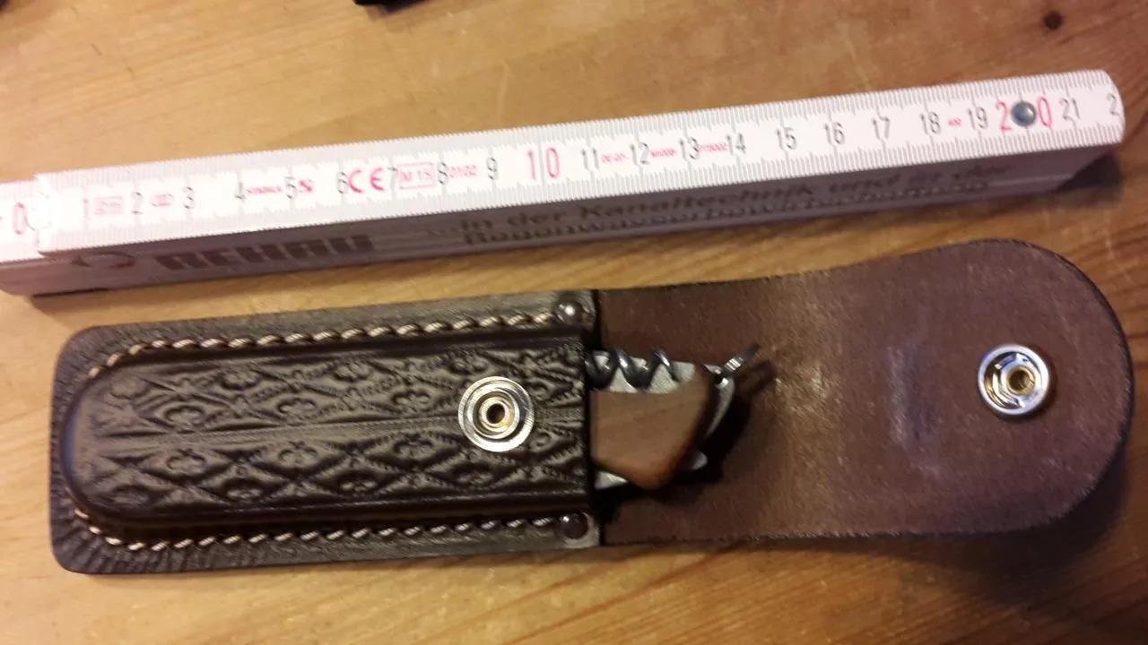 Herbertz Lederetui 2652130 braun geprägt für 13 cm Hefte