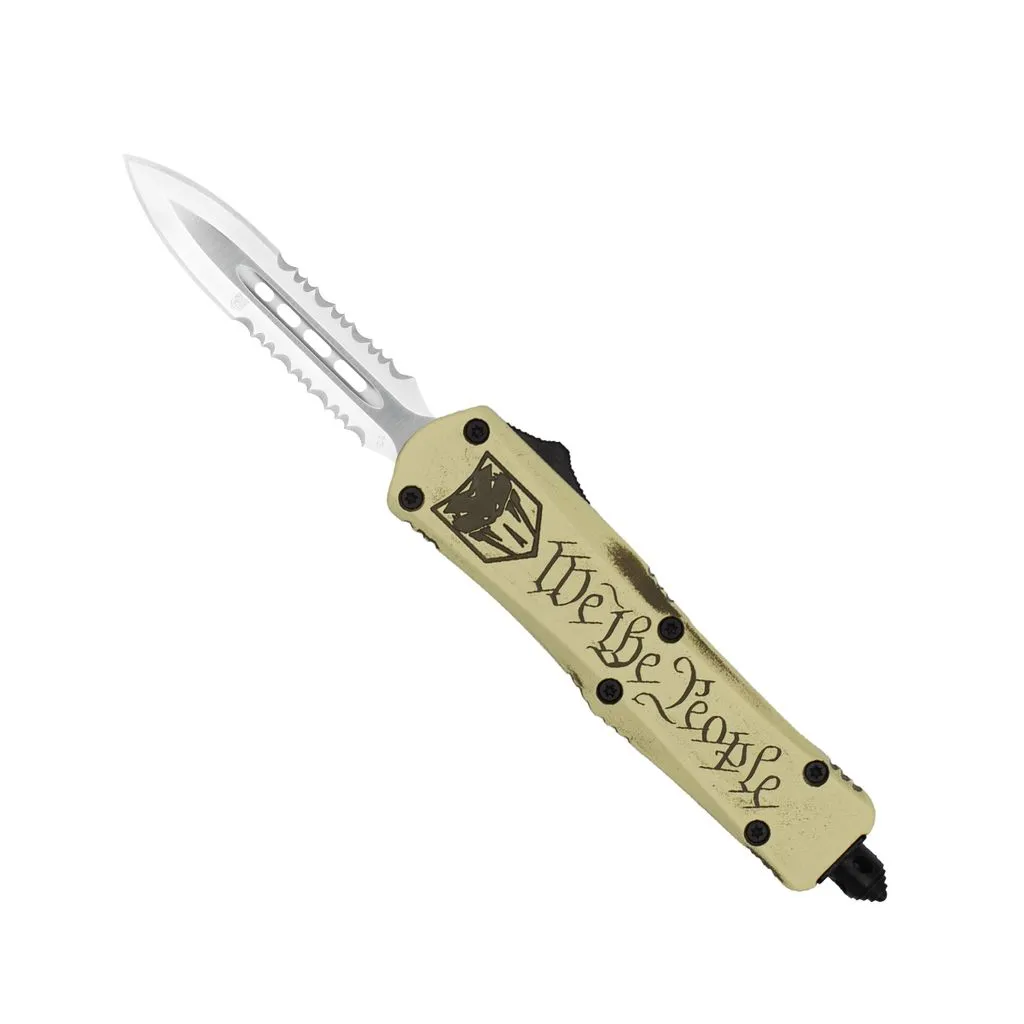 CobraTec FS-3 Small We the People OTF-Messer D2 Cerakote