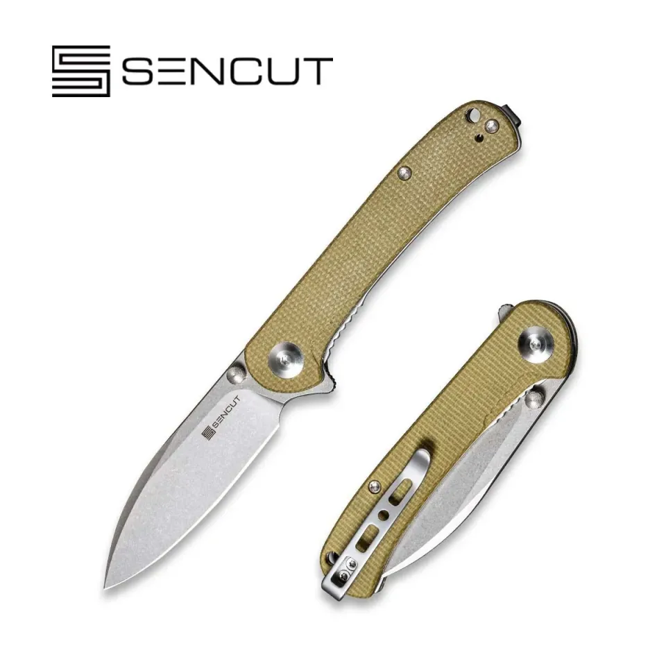 SENCUT Scepter SA03E Klappmesser Micarta 9Cr deep