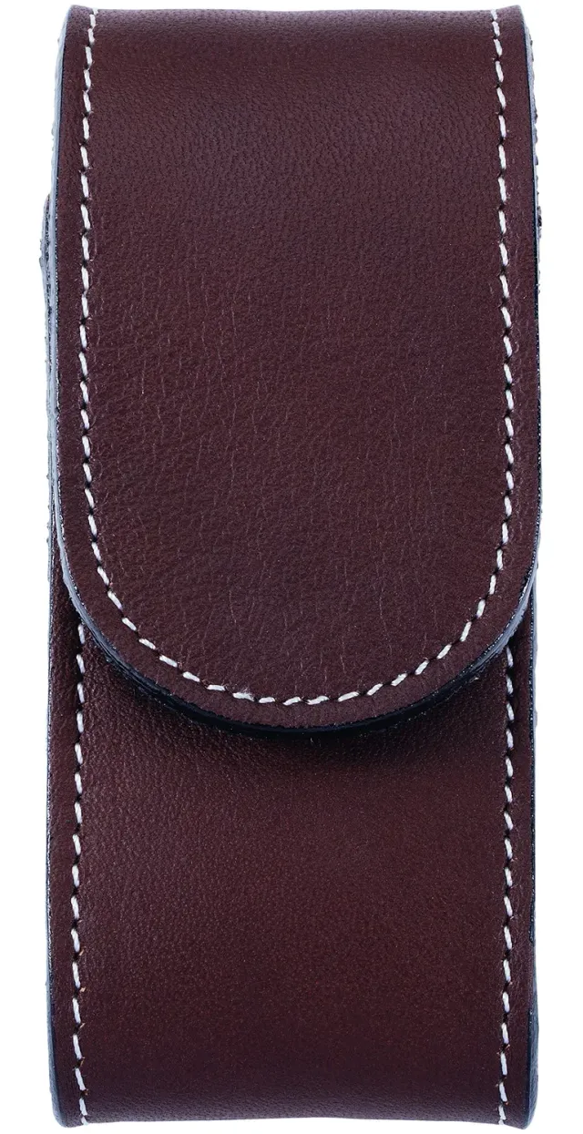 Herbertz Top Collection Lederetui braun 12 cm Klettverschluss