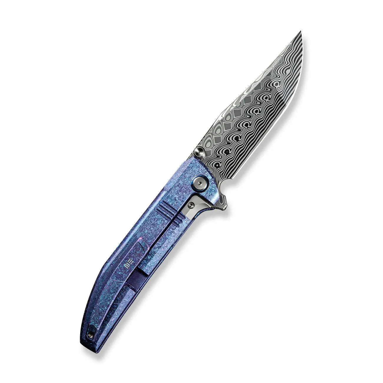 WeKnife Ezinta WE22041-DS1 Taschenmesser Damast Blau-Lila