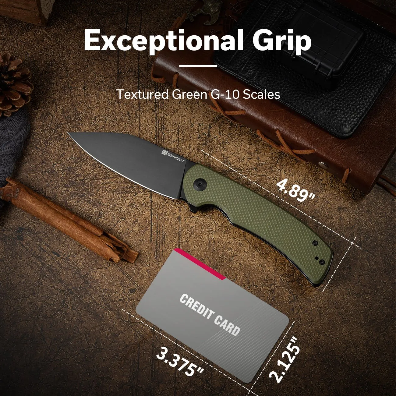 SENCUT Omniform S23064-1 Klappmesser G10 OD-Grün groß