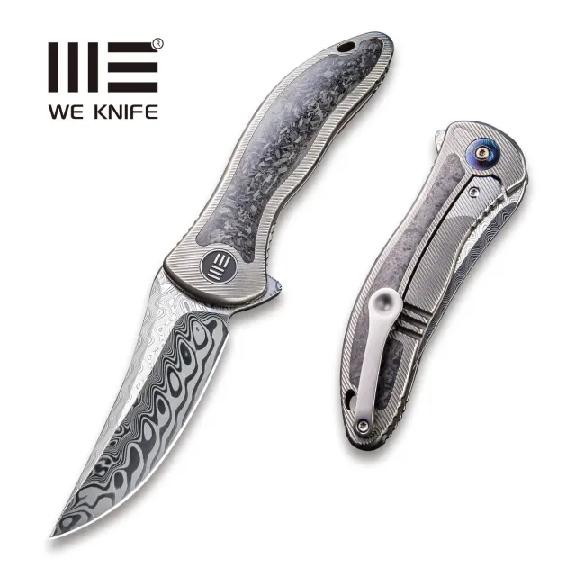 WeKnife Synergy2 912CF-DS1 Taschenmesser Damasteel