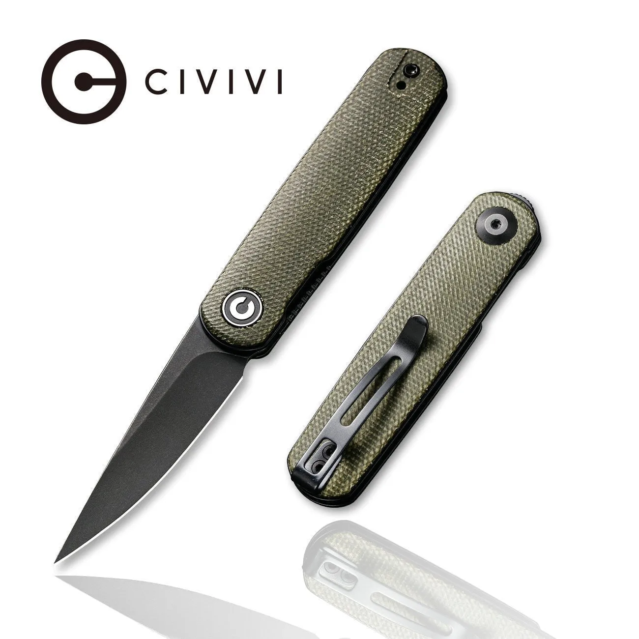 Civivi Lumi C20024-1 Taschenmesser 14C28N Micarta Grün