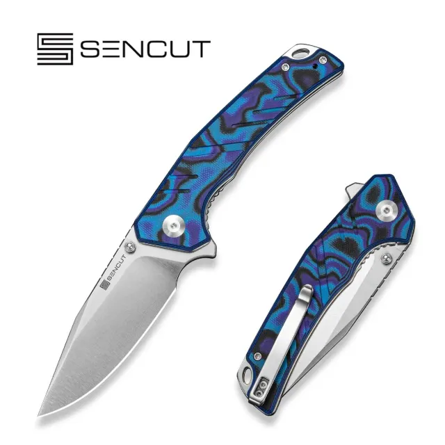 SENCUT Quirk S25099-3 Taschenmesser Blau-Lila D2