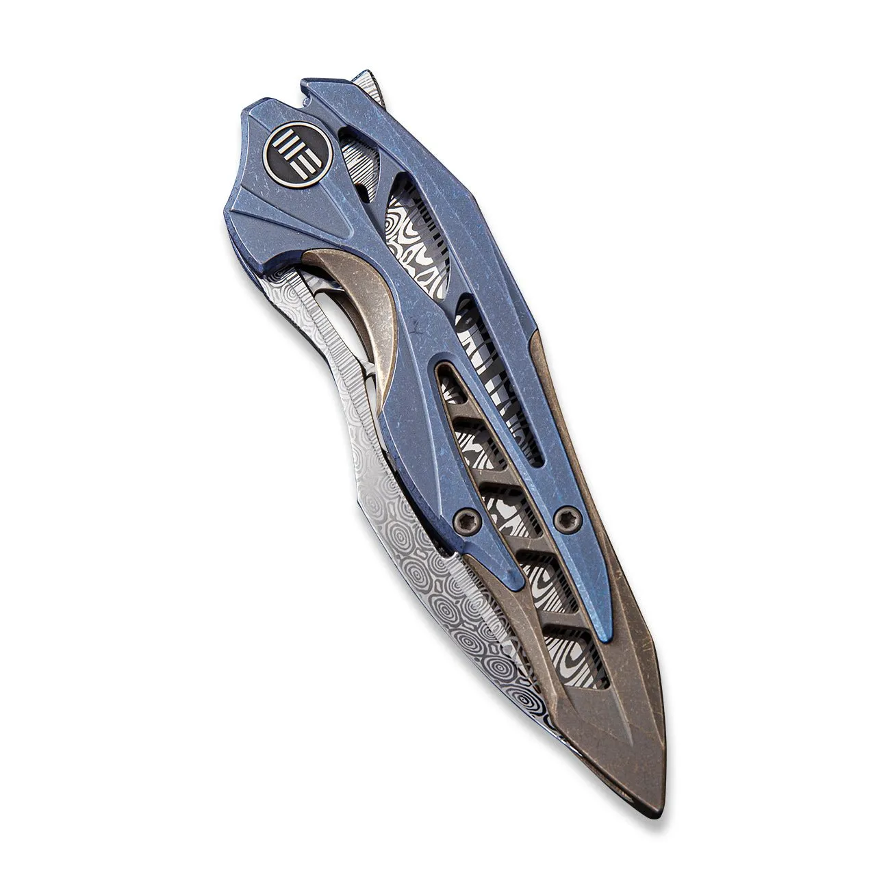 WeKnife Arrakis 906DS-1 Taschenmesser Damasteel Blau-Braun