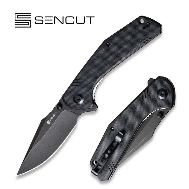 SENCUT Actium SA02C Klappmesser G10 schwarze D2-Klinge