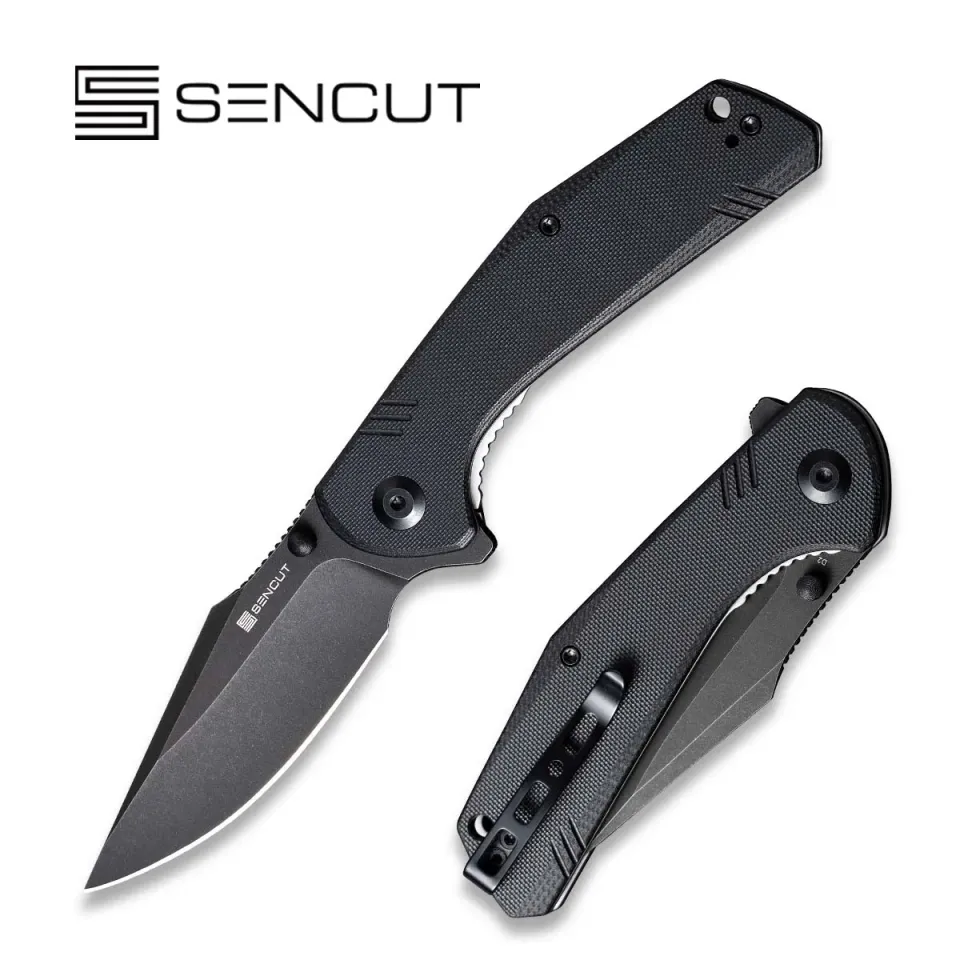 SENCUT Actium SA02C Klappmesser G10 schwarze D2-Klinge
