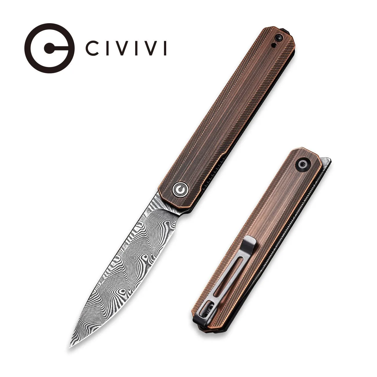 Civivi Exarch C2003DS-2 Taschenmesser Damast Kupfer