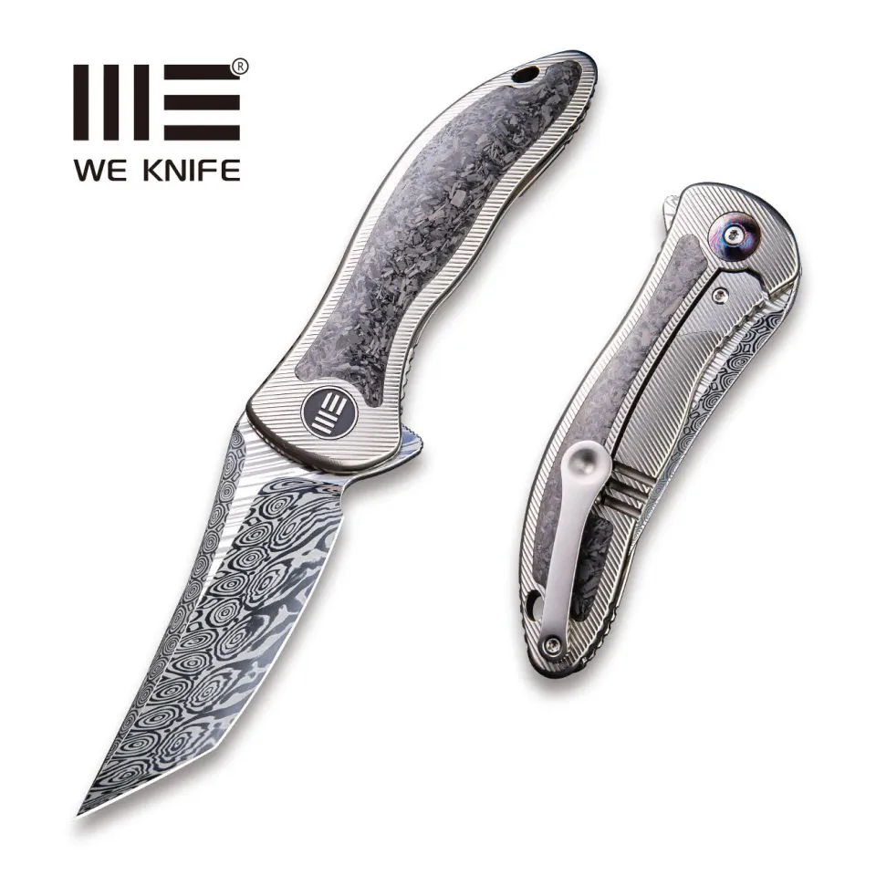 WeKnife Synergy2 912CF-DS2 Klappmesser Damasteel Carbon