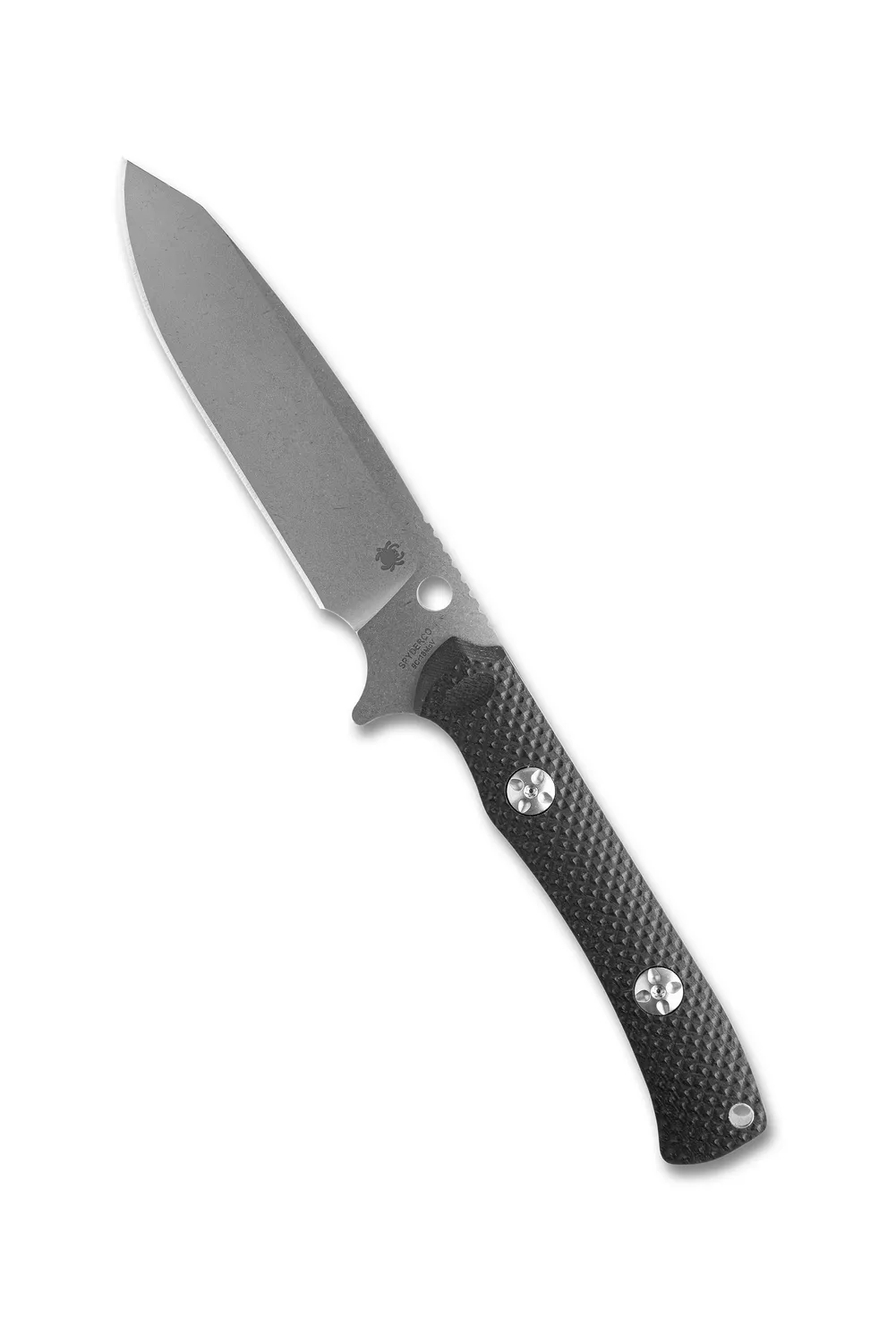 Spyderco Skoli Fixed Messer Black Oxide G-10