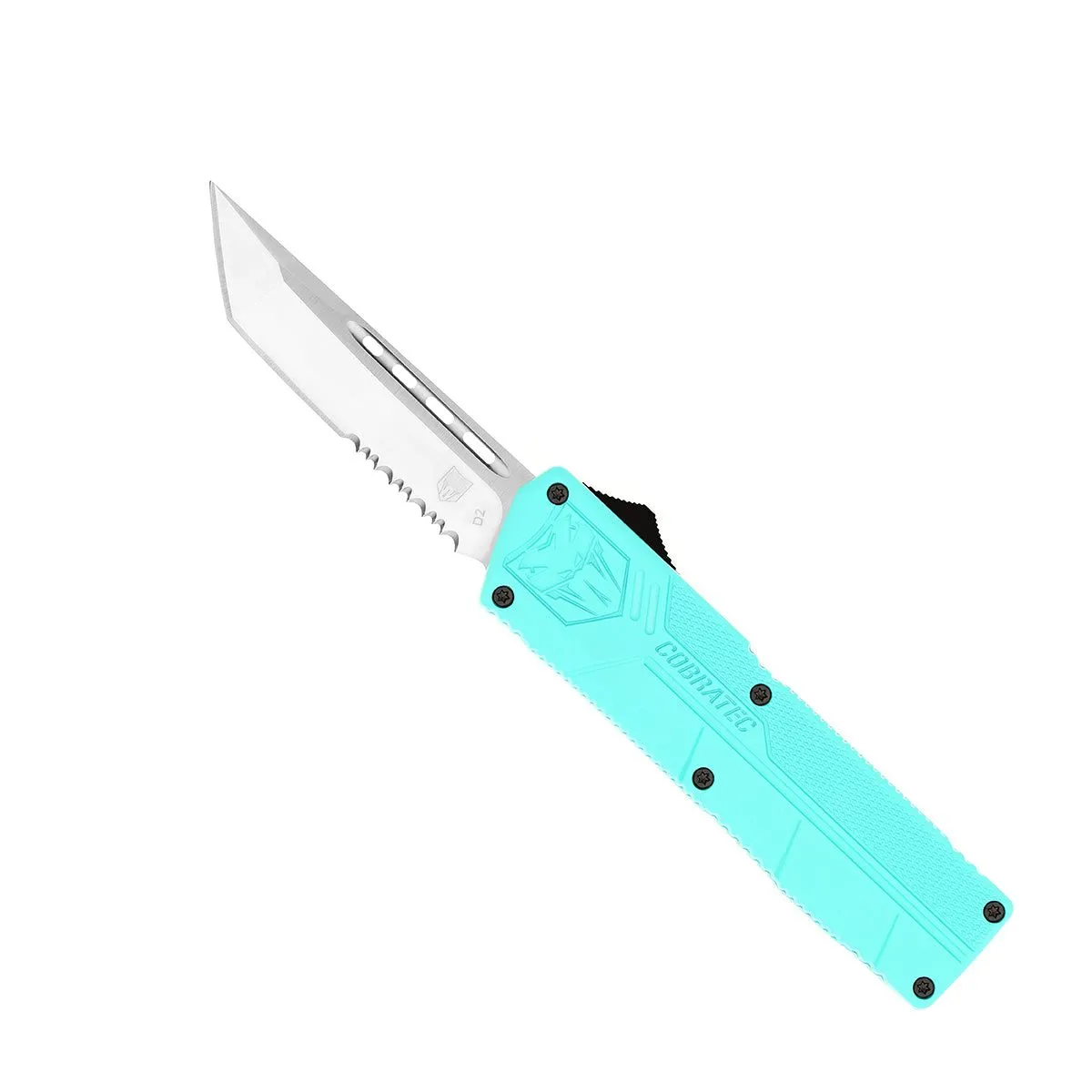 CobraTec Lightweight OTF Messer Mint Blue D2 Cerakote
