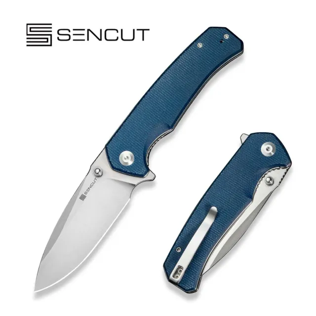 SENCUT Skarnax S24025-3 Klappmesser Blau Micarta 9Cr18MoV