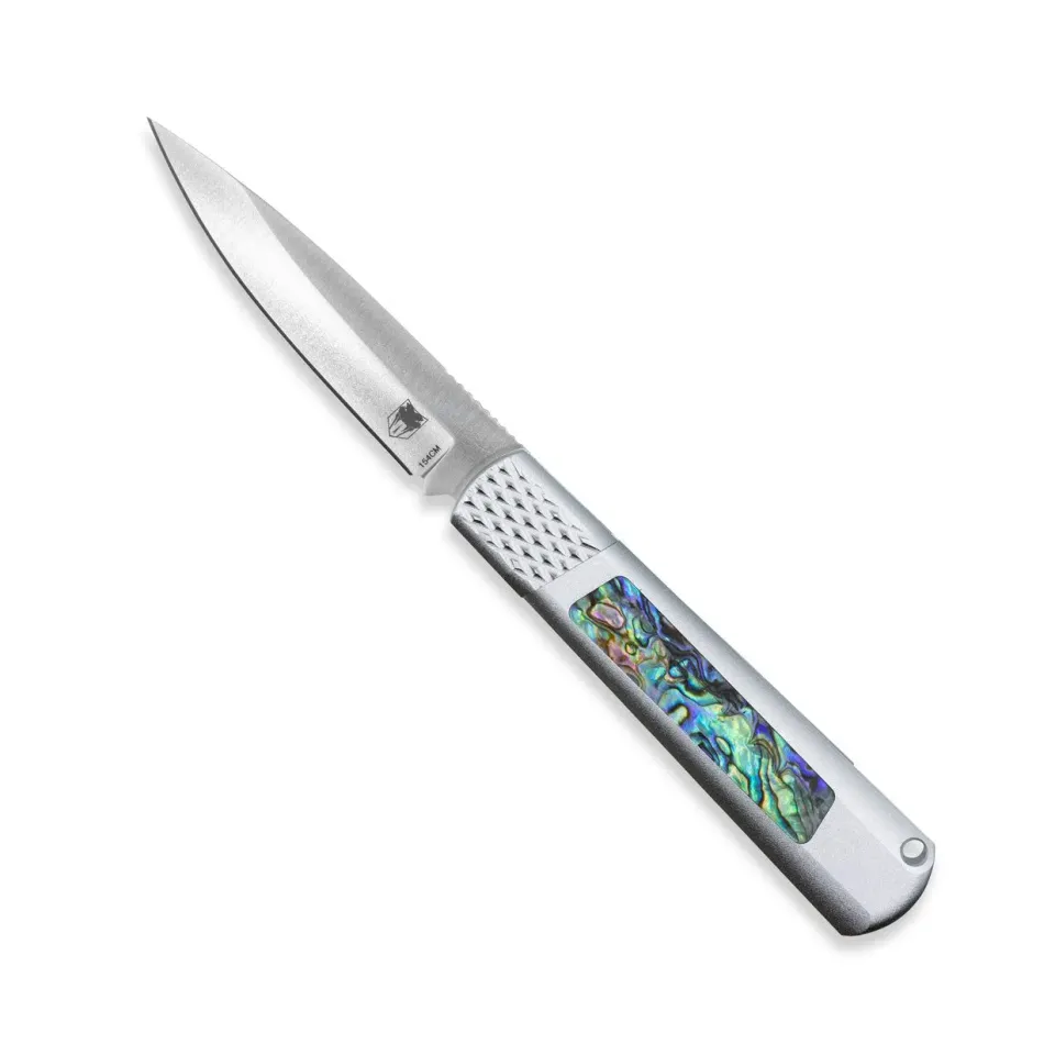 CobraTec Gideon Hidden Release Klappmesser 154CM Abalone