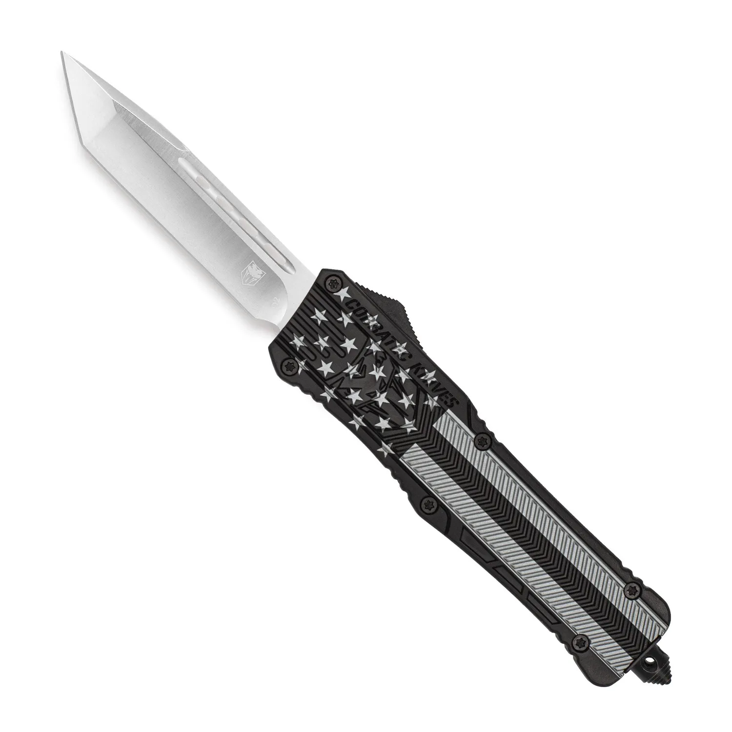 CobraTec CTK-1 Large OTF Messer Blackout American Flag