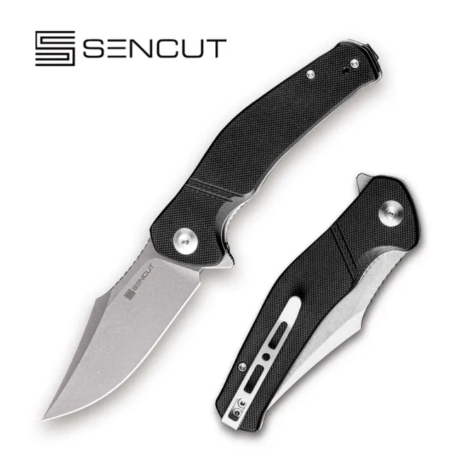 SENCUT Episode SA04B Taschenmesser Schwarz Stonewashed