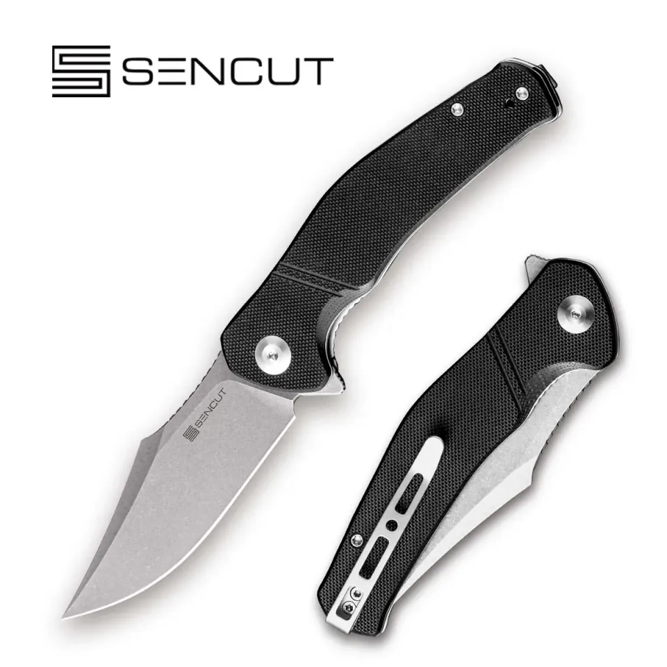 SENCUT Episode SA04B Taschenmesser Schwarz Stonewashed