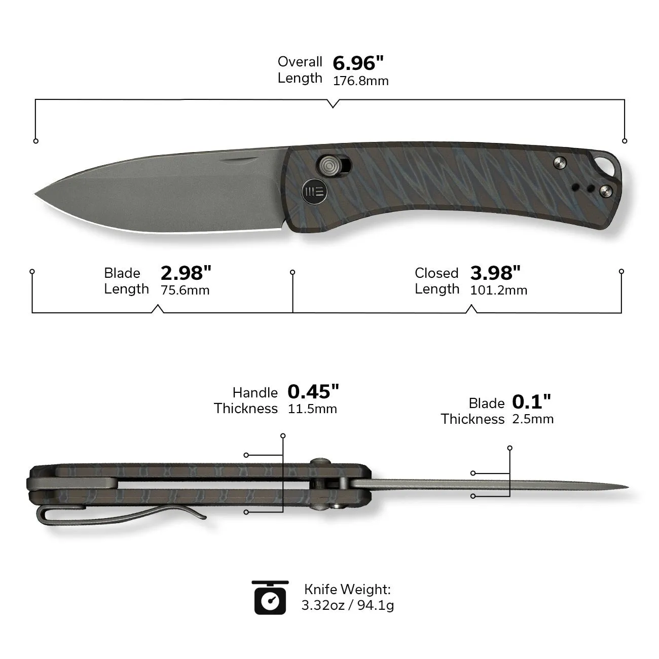 WeKnife Nightblade WE22046-3 Klappmesser Flamed 20CV