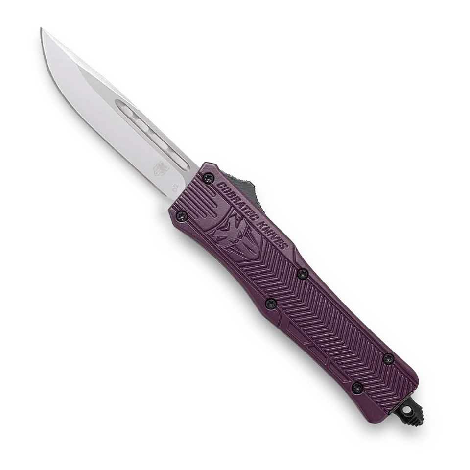 CobraTec CTK-1 Small OTF-Messer Plum Cerakote D2
