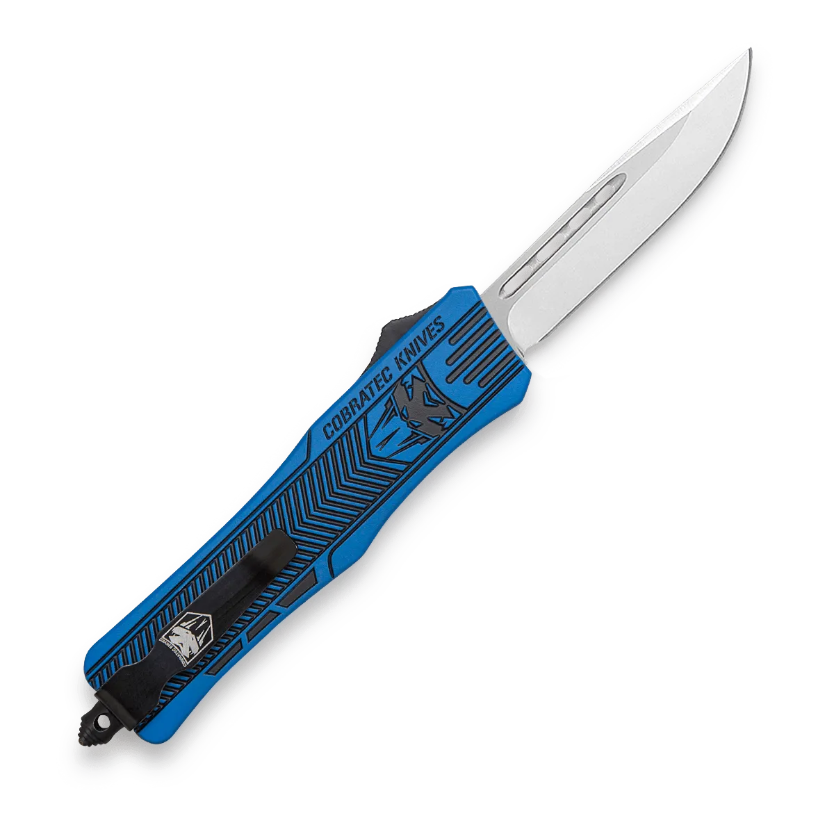 CobraTec CTK-1 Medium OTF-Messer NRA-Blau D2