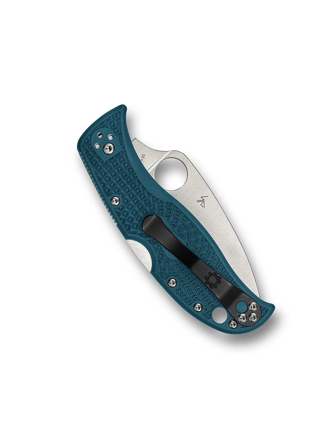 Spyderco LeafJumper K390 Klappmesser blau PlainEdge
