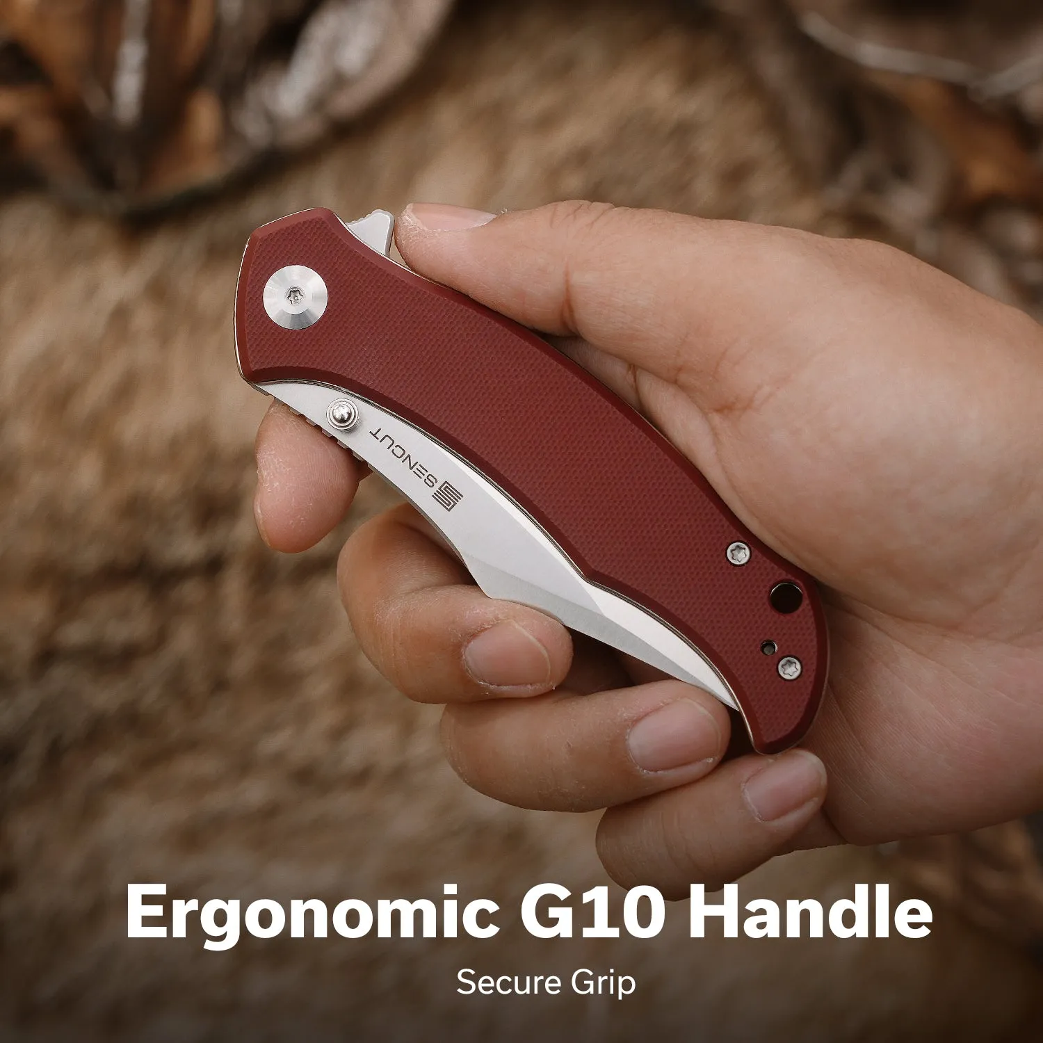 SENCUT Tauron S25060-2 Klappmesser burgundy D2