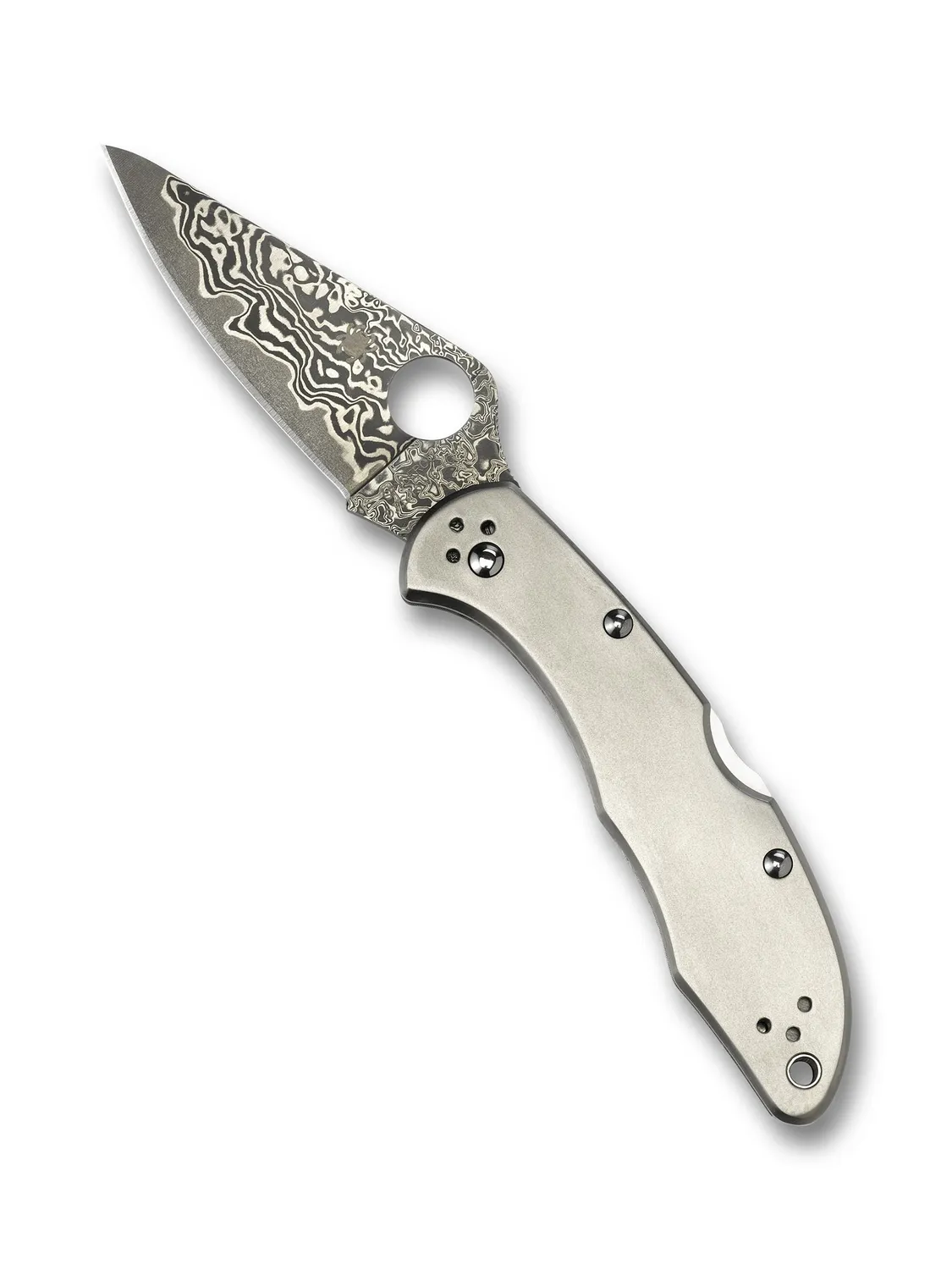 Spyderco Delica 4 Titanium Damascus Taschenmesser