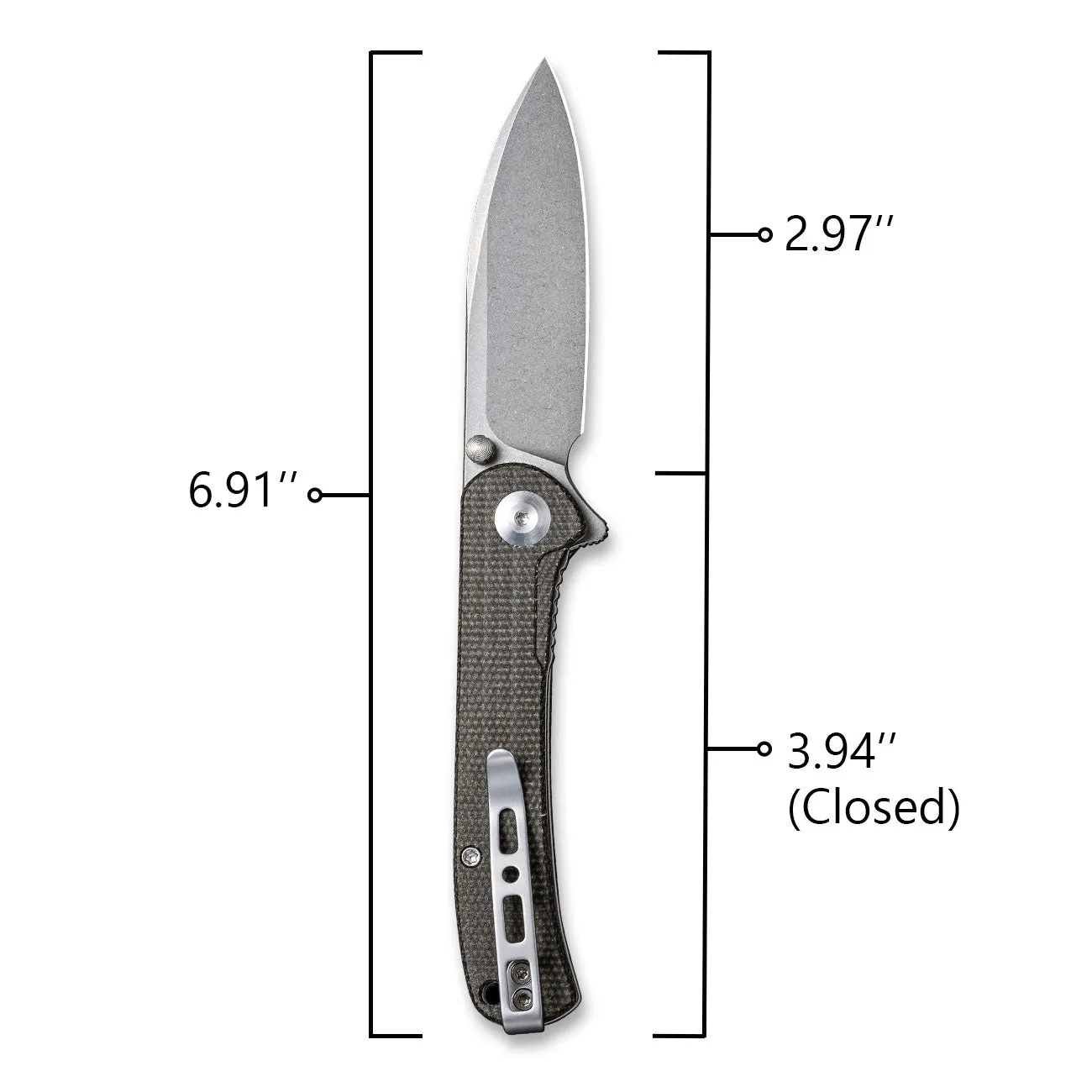 SENCUT Scepter SA03F EDC-Messer Micarta 9Cr18MoV