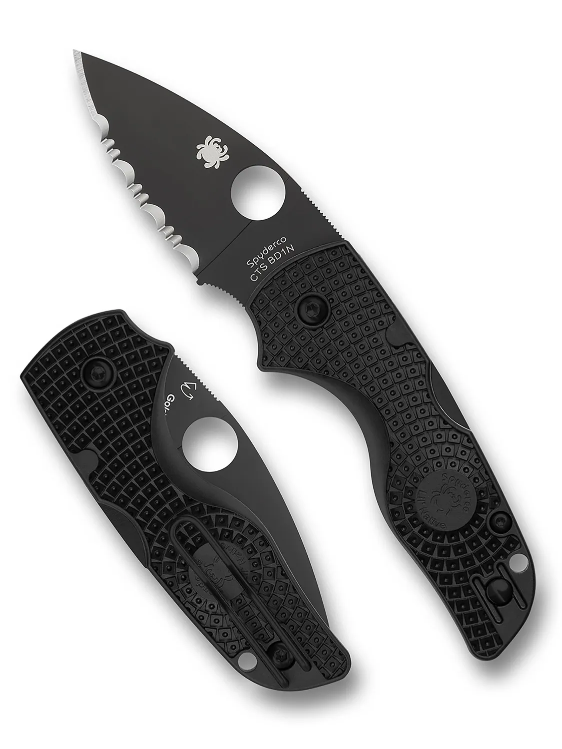 Spyderco Lil Native Lightweight Taschenmesser BD1N schwarz glatt