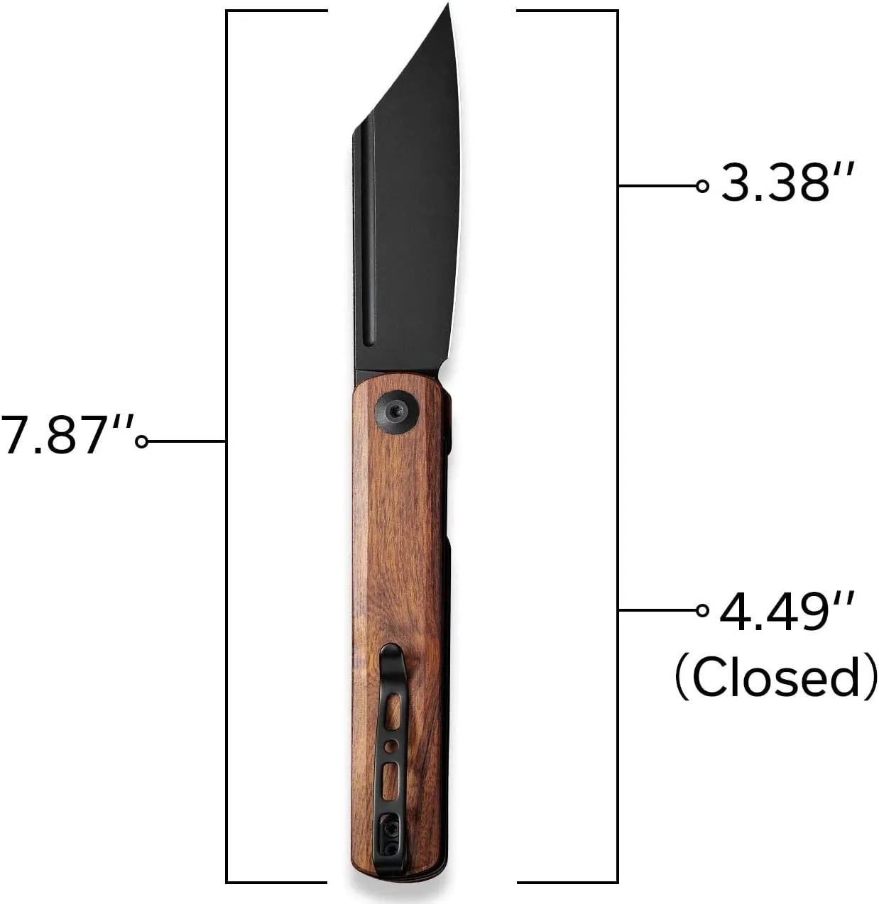 SENCUT Bronte SA08E Taschenmesser Holz Front-Flipper