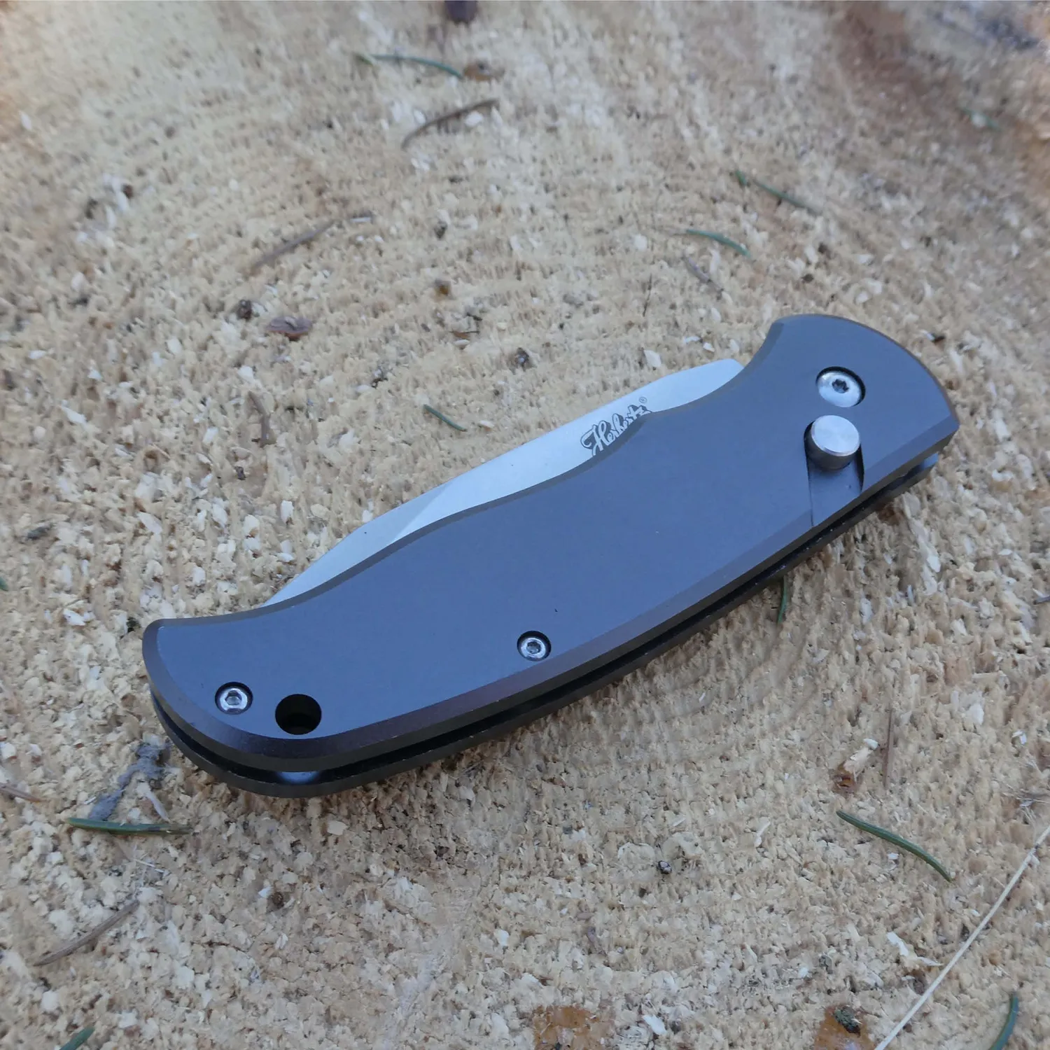 Herbertz Selektion Taschenmesser Alu 8 cm Button-Lock