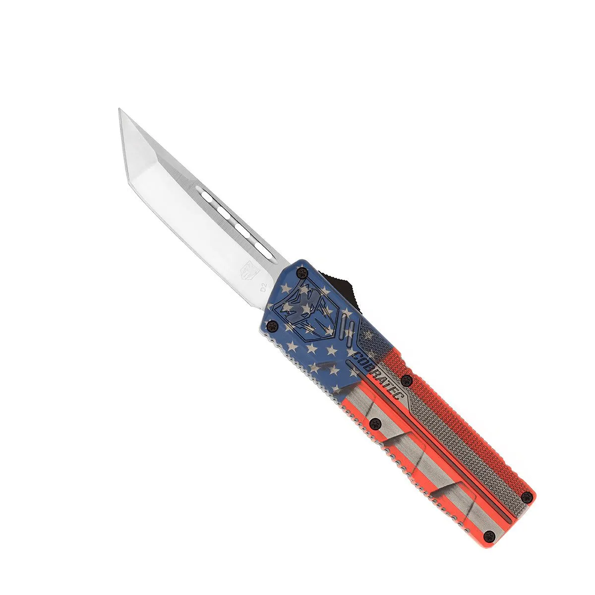 CobraTec Lightweight American Flag OTF-Messer D2
